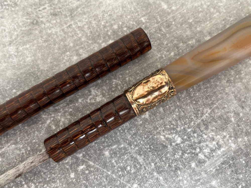 Palmwood Sword Stick with Agate Handle View VII