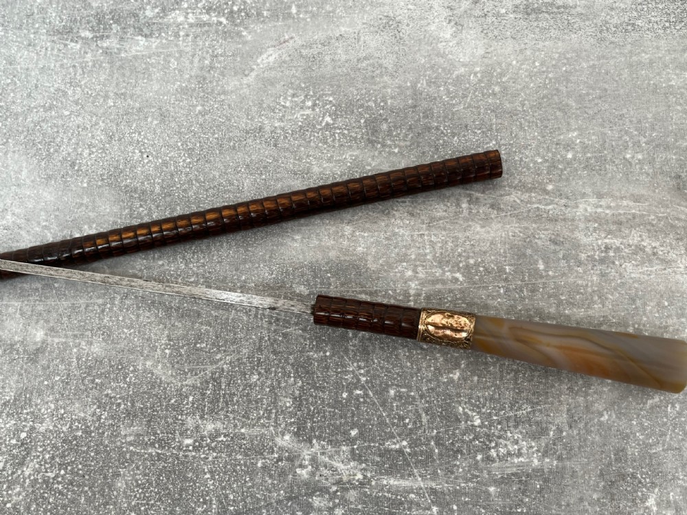 Palmwood Sword Stick with Agate Handle View VIII
