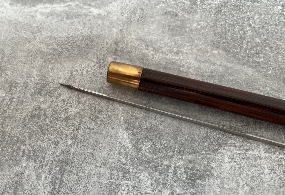 Partridge Wood Sword Stick Silver Repousse Handle Birmingham 1897 View VIII