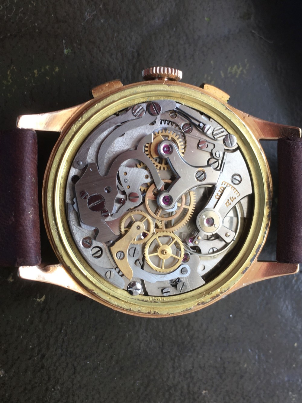 Vintage 18ct Gold Chronograph Wrist Watch View II
