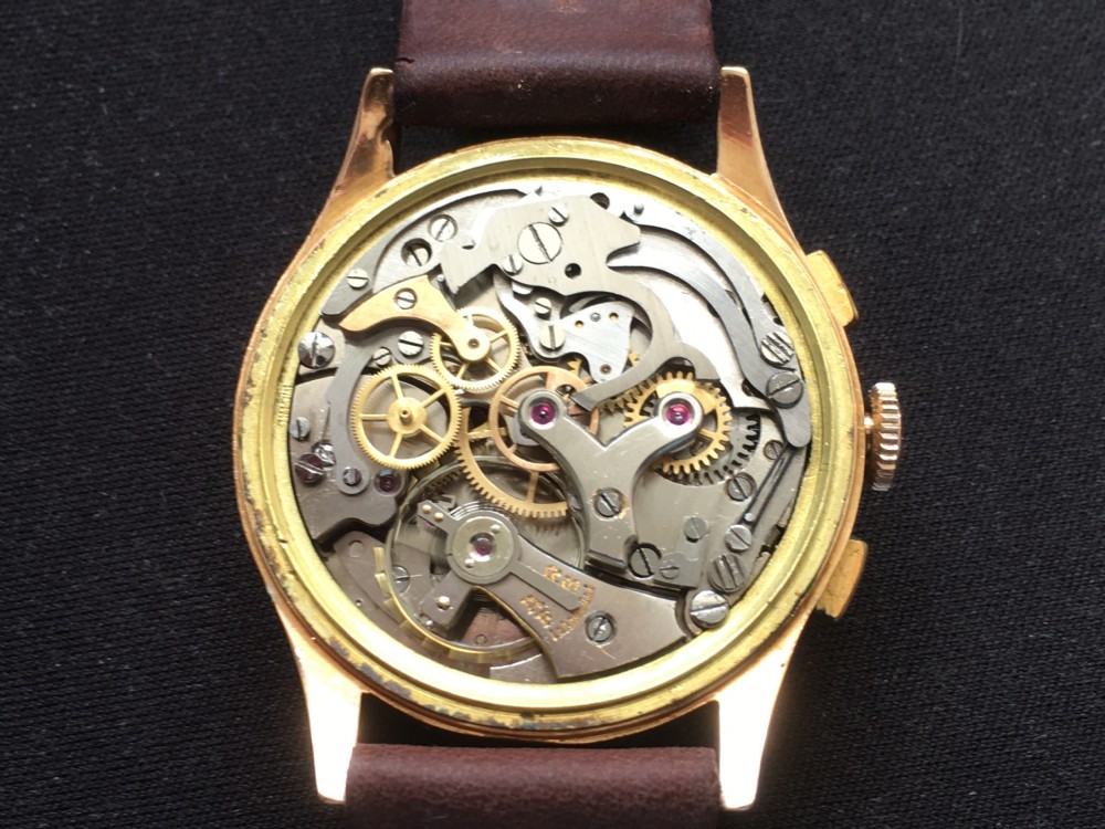Vintage 18ct Gold Chronograph Wrist Watch View III