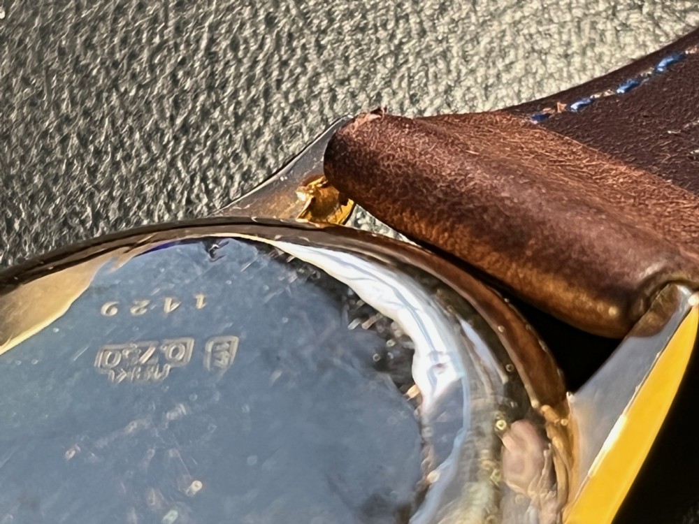 Vintage 18ct Gold Chronograph Wrist Watch View IX