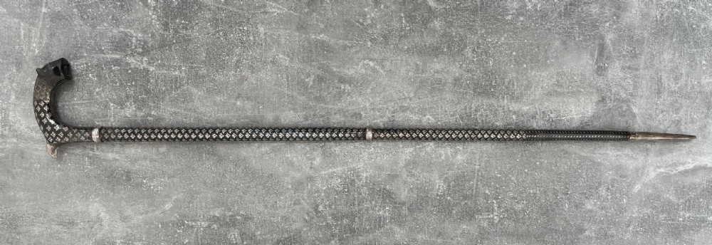 Rare Steel Niello Worked 3 Section Sword Stick View II