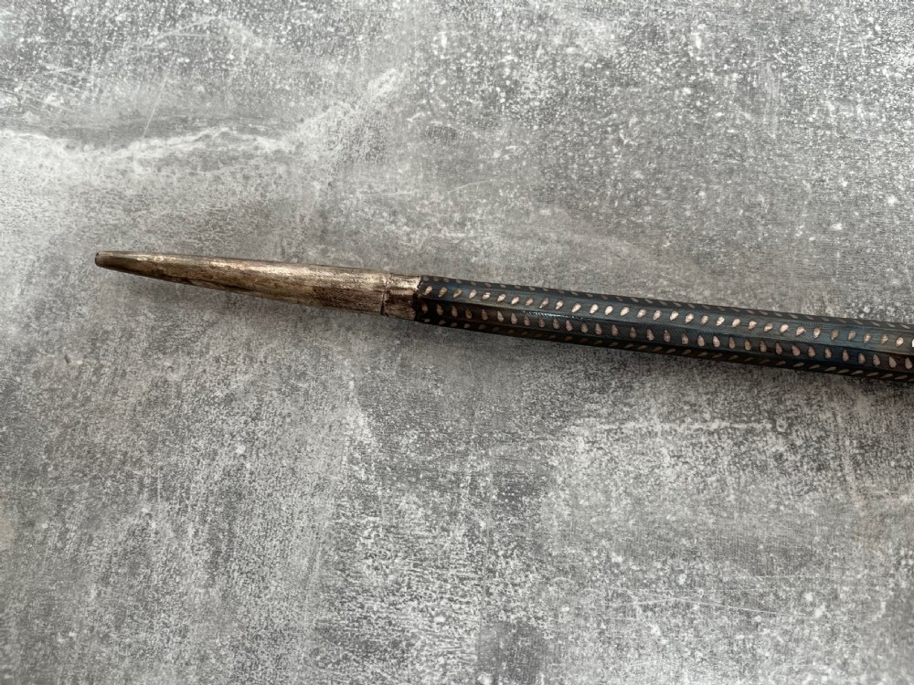 Rare Steel Niello Worked 3 Section Sword Stick View VI