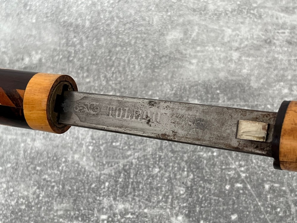 Hardwood Inlaid Sword Stick with a Toledo Blade View VI