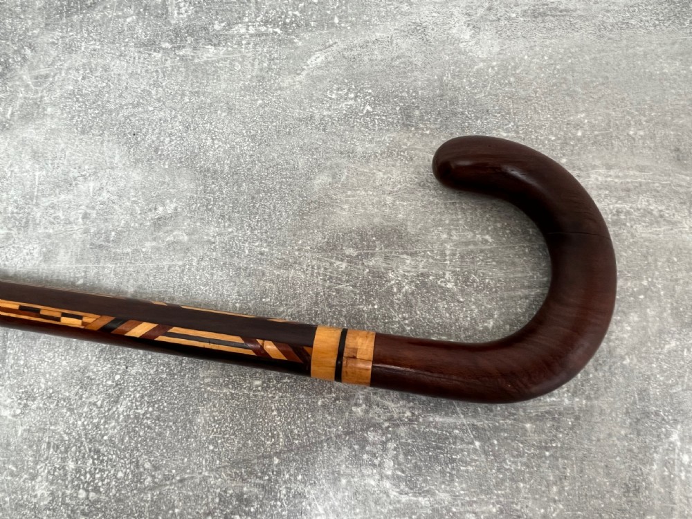 Hardwood Inlaid Sword Stick with a Toledo Blade View VII