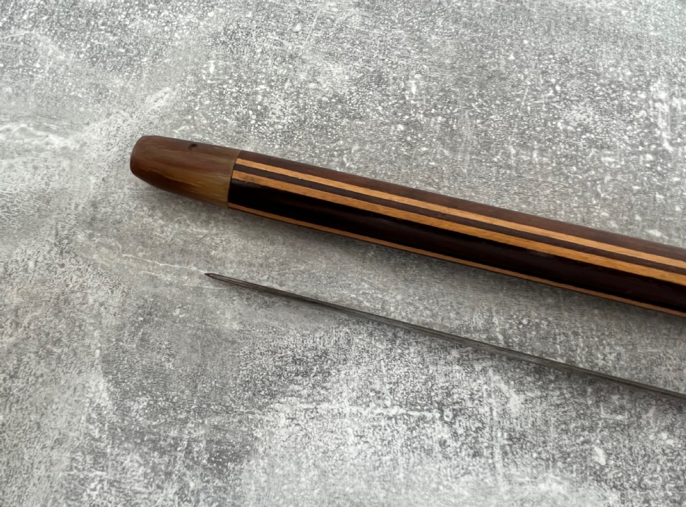 Hardwood Inlaid Sword Stick with a Toledo Blade View XI