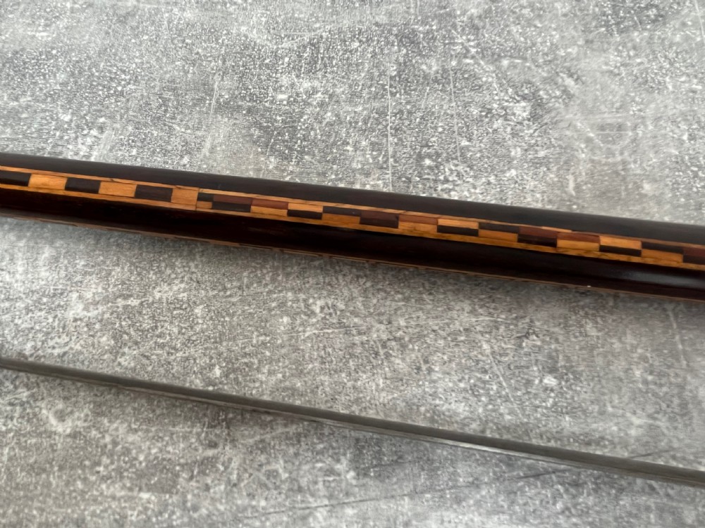 Hardwood Inlaid Sword Stick with a Toledo Blade View XII