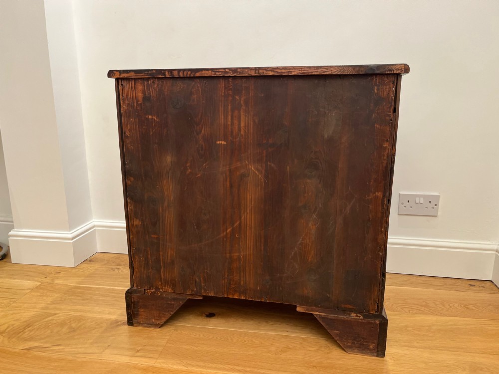 Burr Walnut Serpentine Bachelors Chest View VI