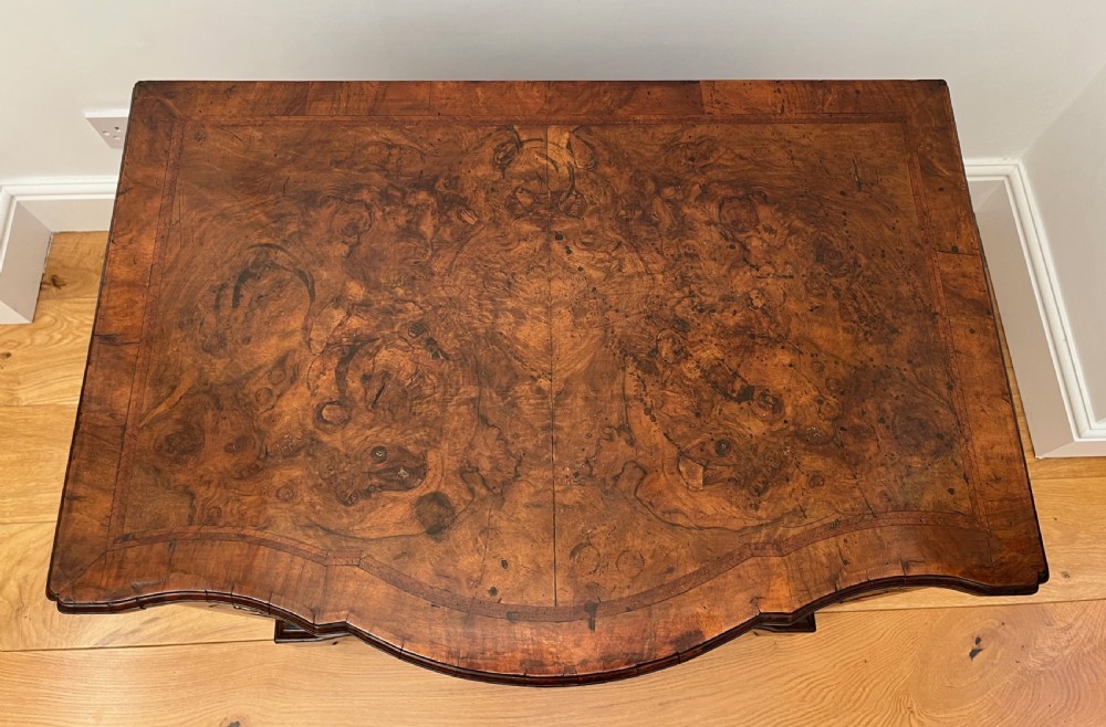 Burr Walnut Serpentine Bachelors Chest View IX