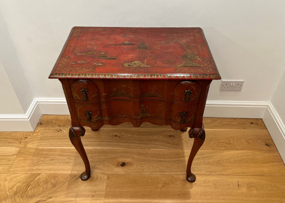 Painted Oriental Style Lowboy or Side Table