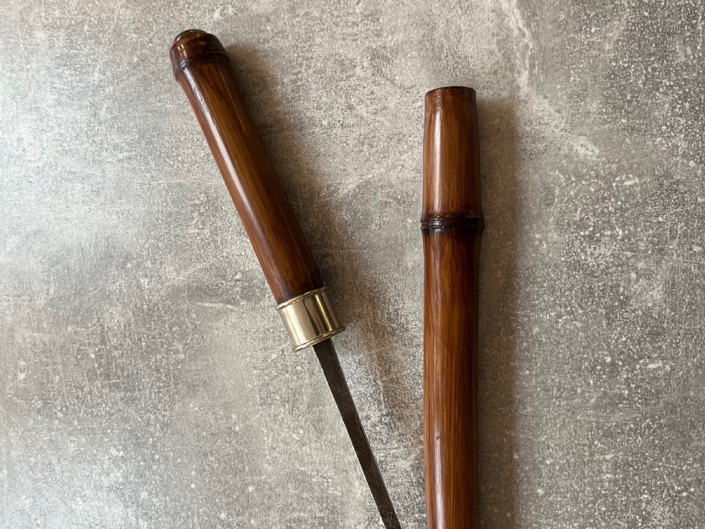 Bamboo Sword Stick with Square Section Blade View V