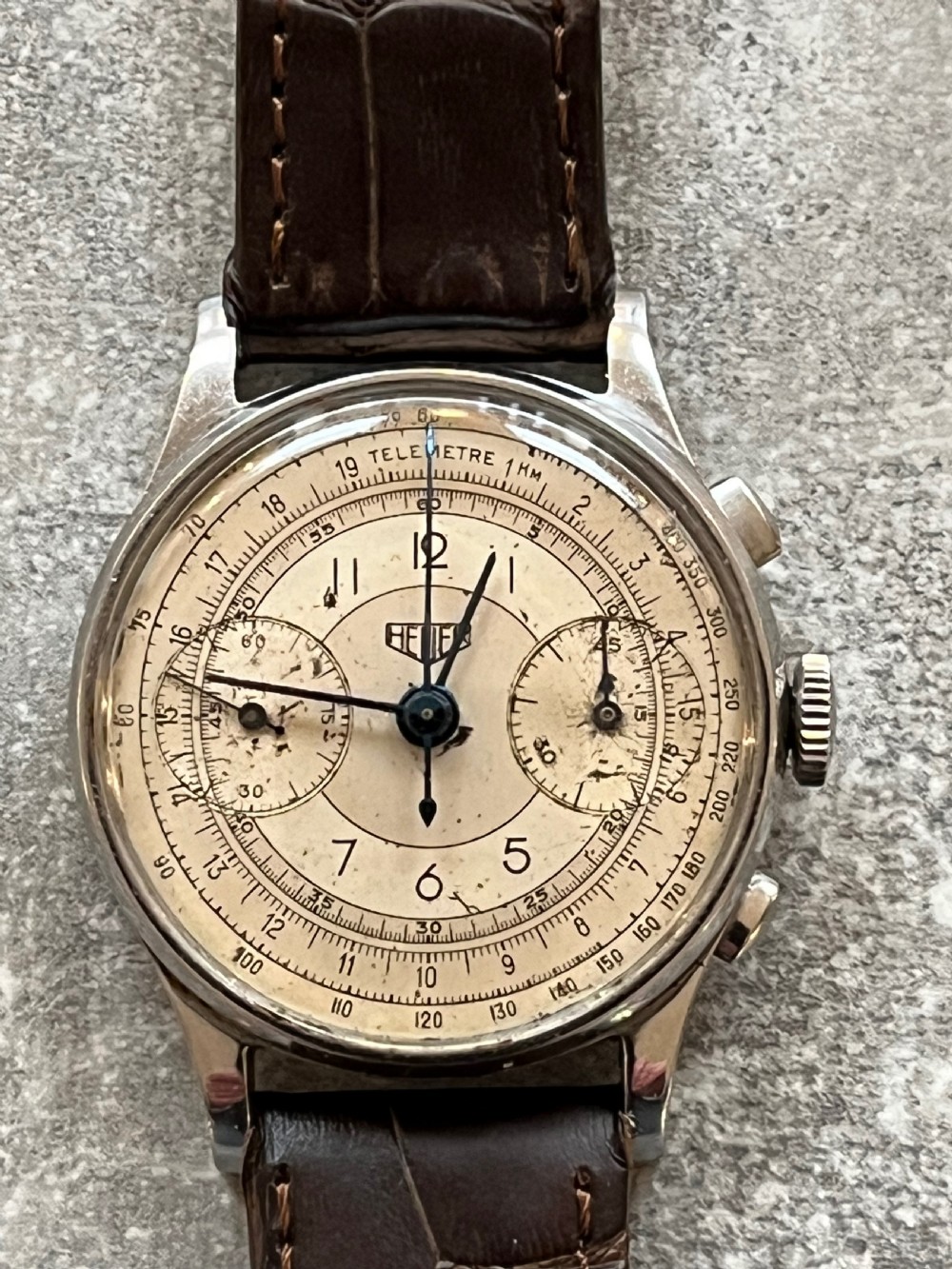 1940's Heuer Chronograph Wristwatch