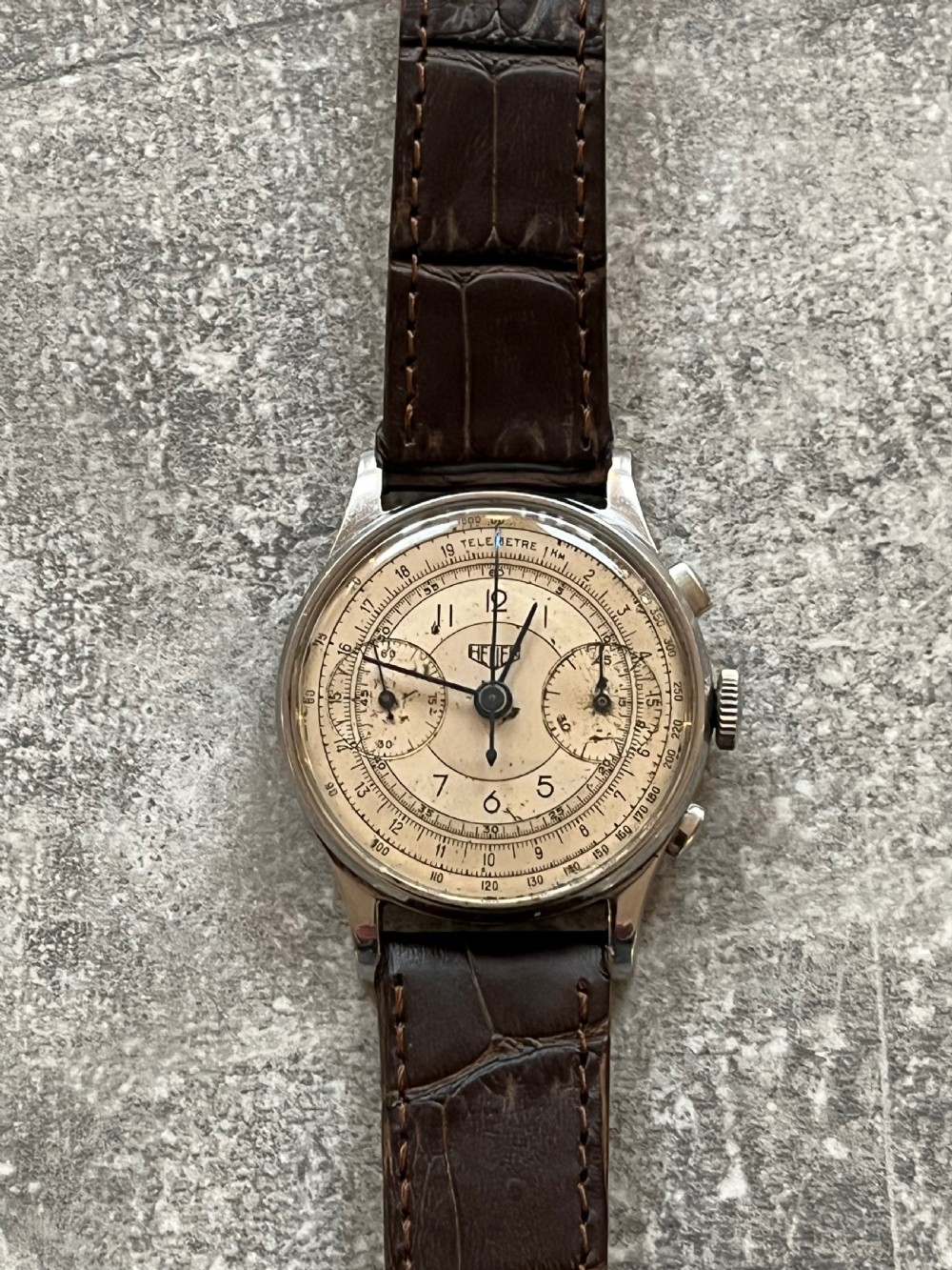 1940's Heuer Chronograph Wristwatch View VI
