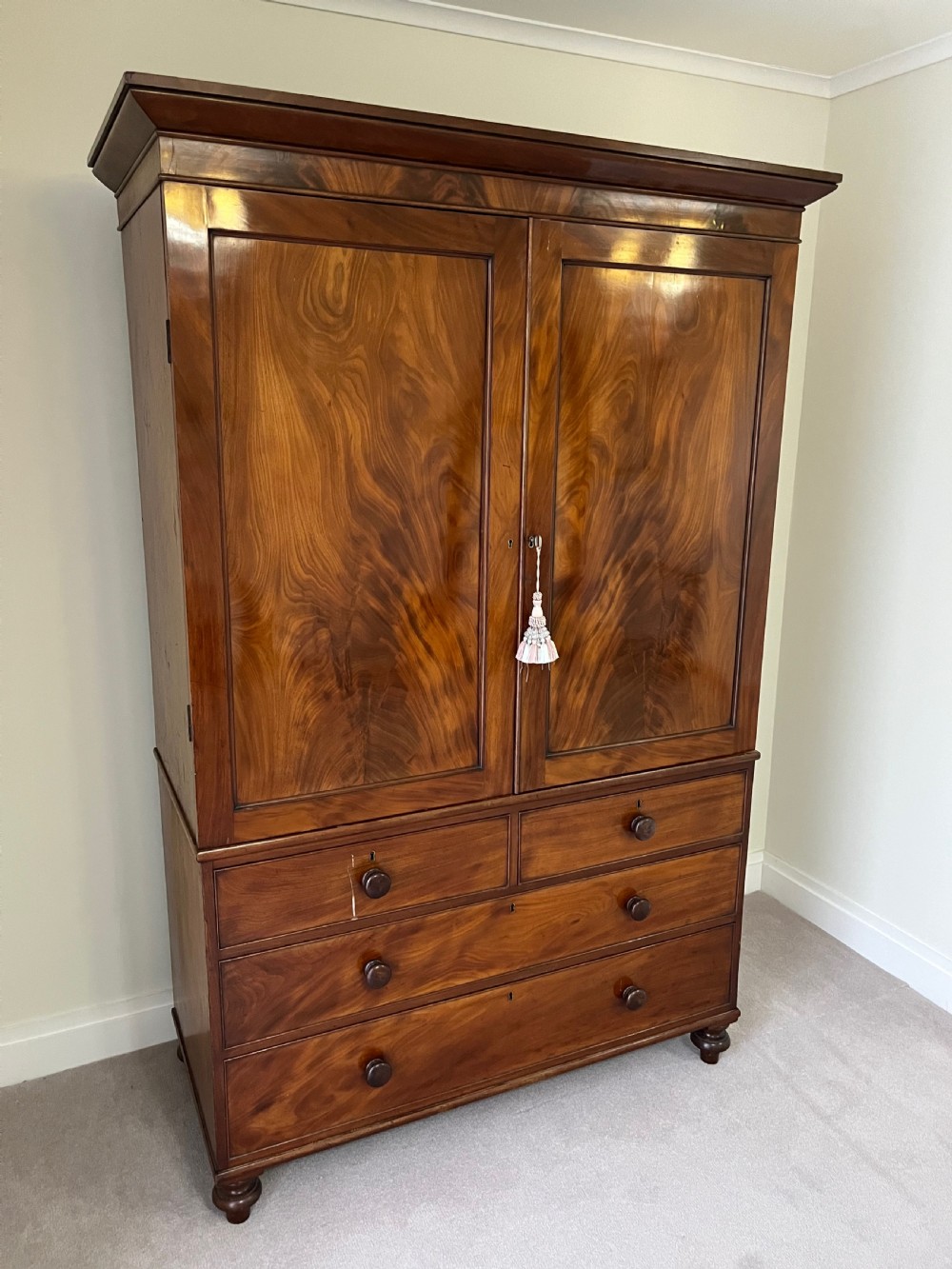 Regency Flame Mahogany Linen Press View II