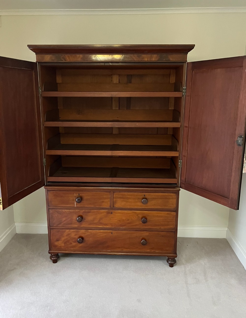 Regency Flame Mahogany Linen Press View III