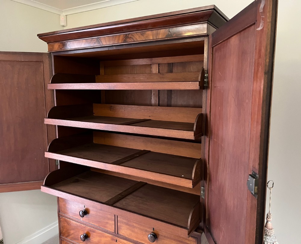 Regency Flame Mahogany Linen Press View IV