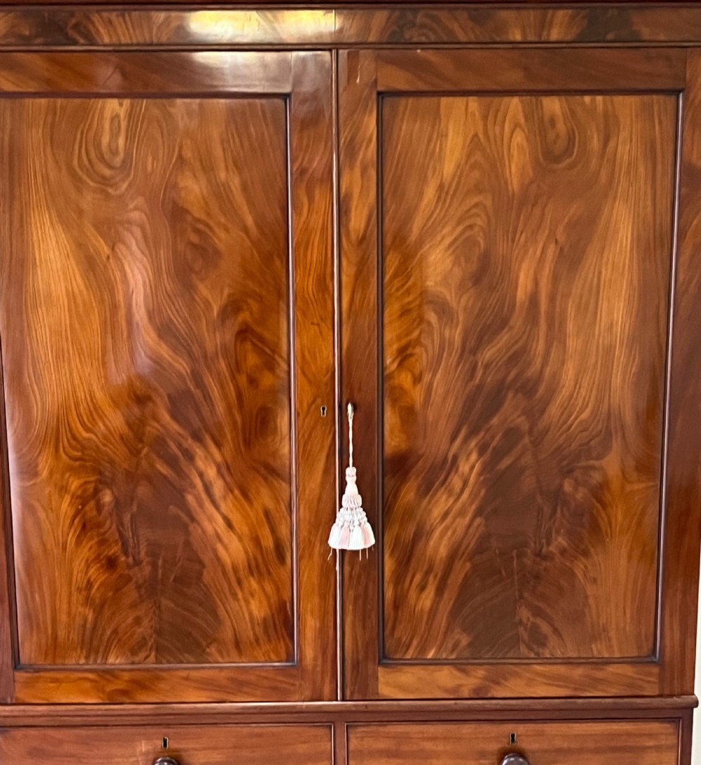 Regency Flame Mahogany Linen Press View VIII