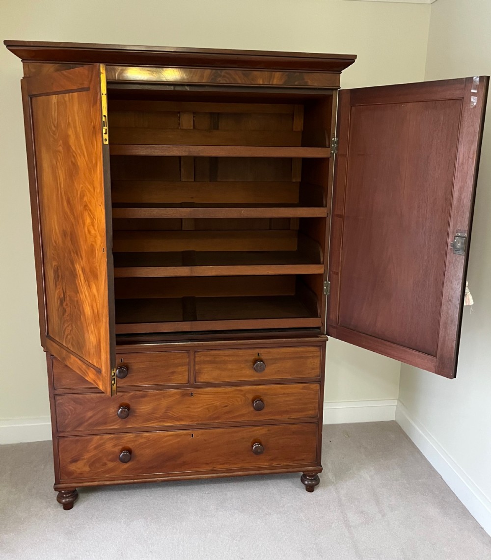 Regency Flame Mahogany Linen Press View X