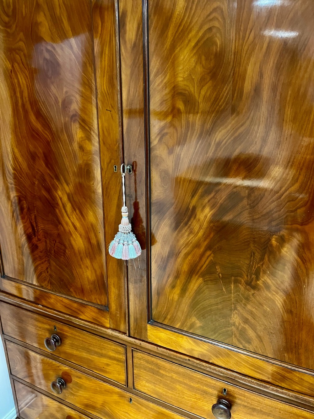 Regency Flame Mahogany Linen Press View XIV