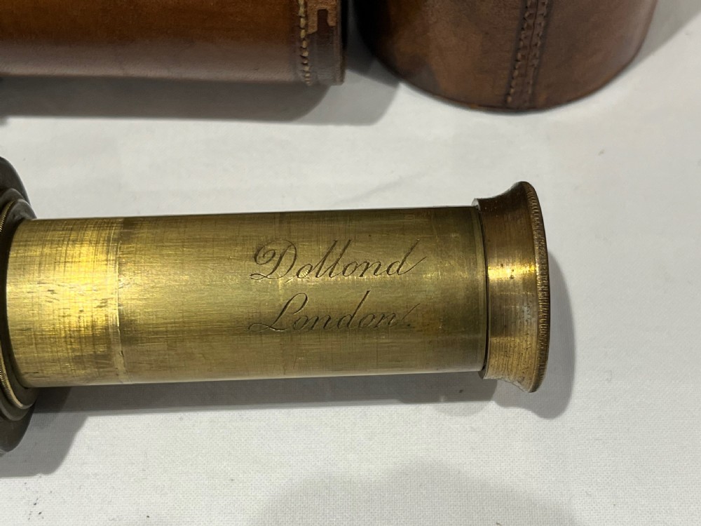 3 Draw Brass Telescope By Dollond View IV