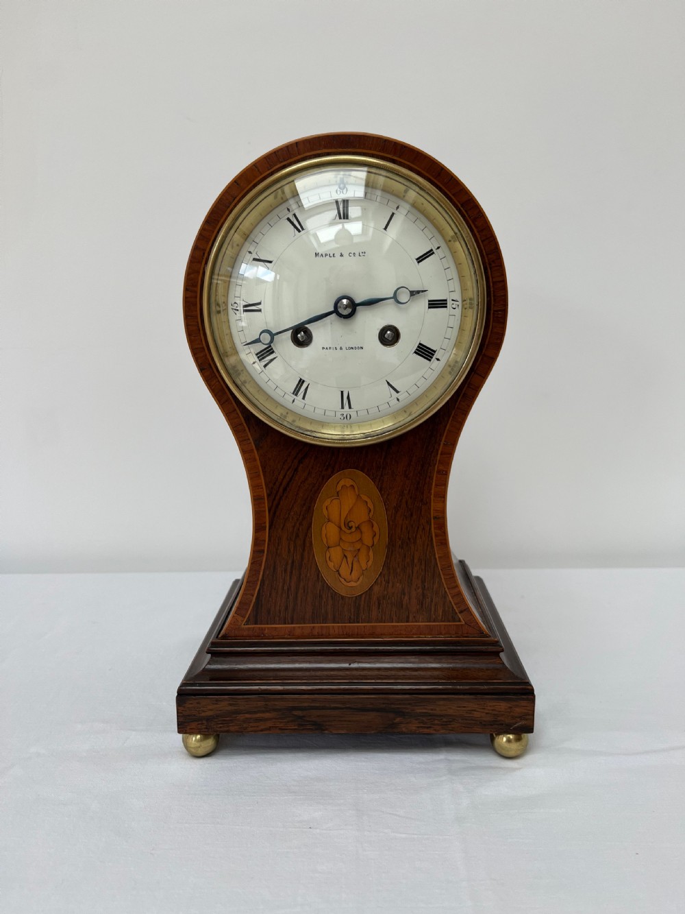Rosewood Balloon Mantel Clock