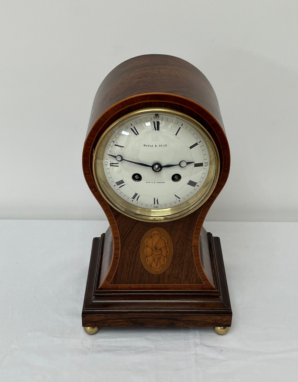 Rosewood Balloon Mantel Clock View XIII