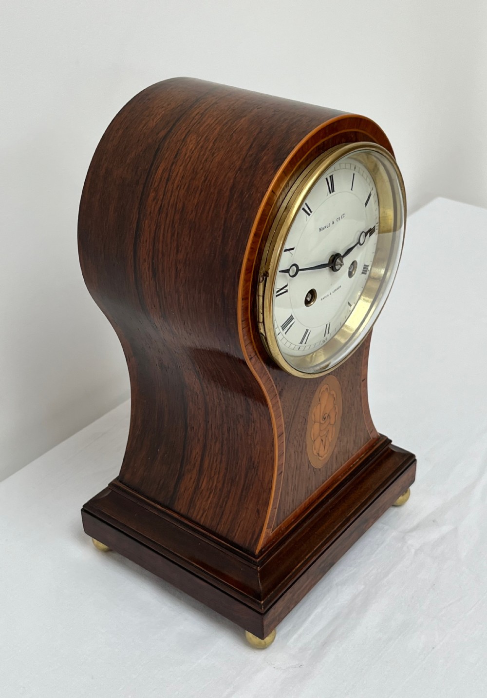 Rosewood Balloon Mantel Clock View XIV