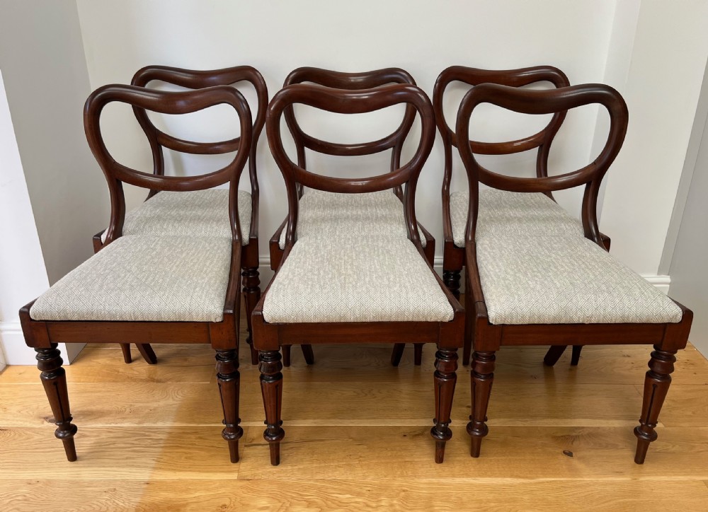 Set of Six Mahogany Balloon Back Dining Chairs View II