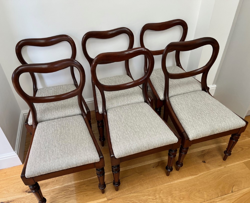 Set of Six Mahogany Balloon Back Dining Chairs View IV