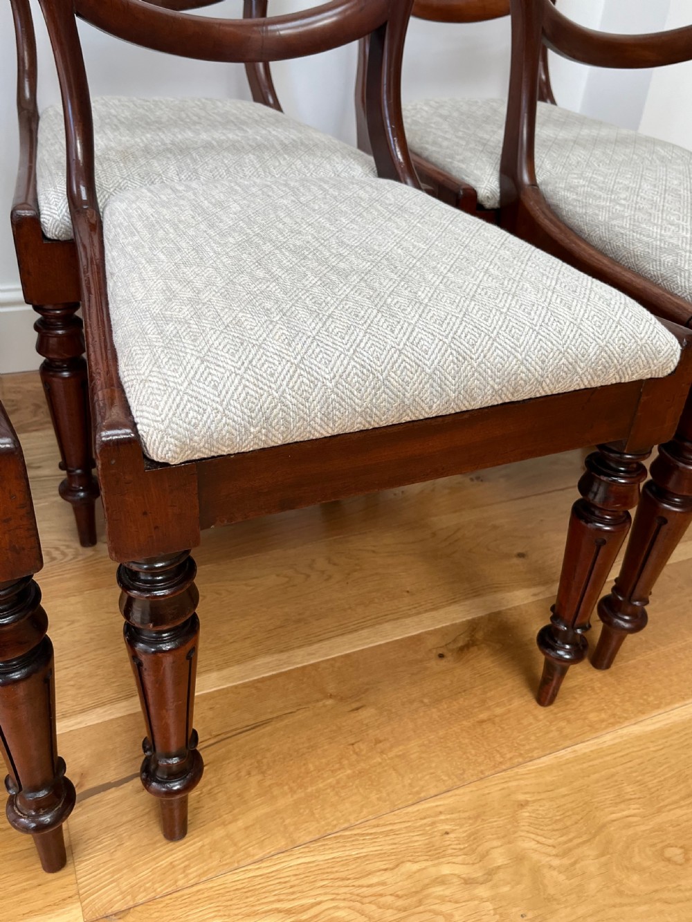 Set of Six Mahogany Balloon Back Dining Chairs View V