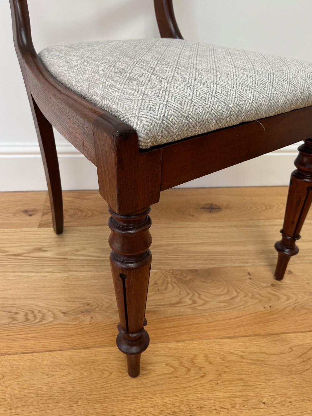 Set of Six Mahogany Balloon Back Dining Chairs View XIII