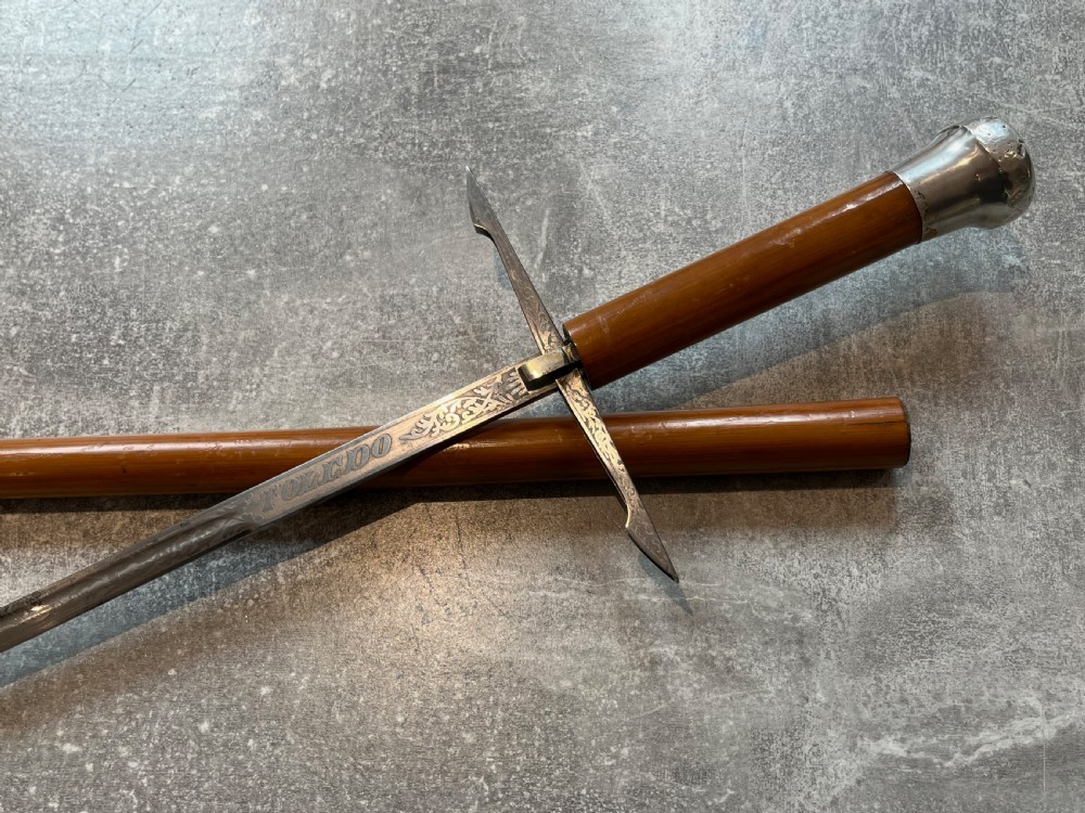 Silver Mounted Sword Stick with Toledo Blade  View III