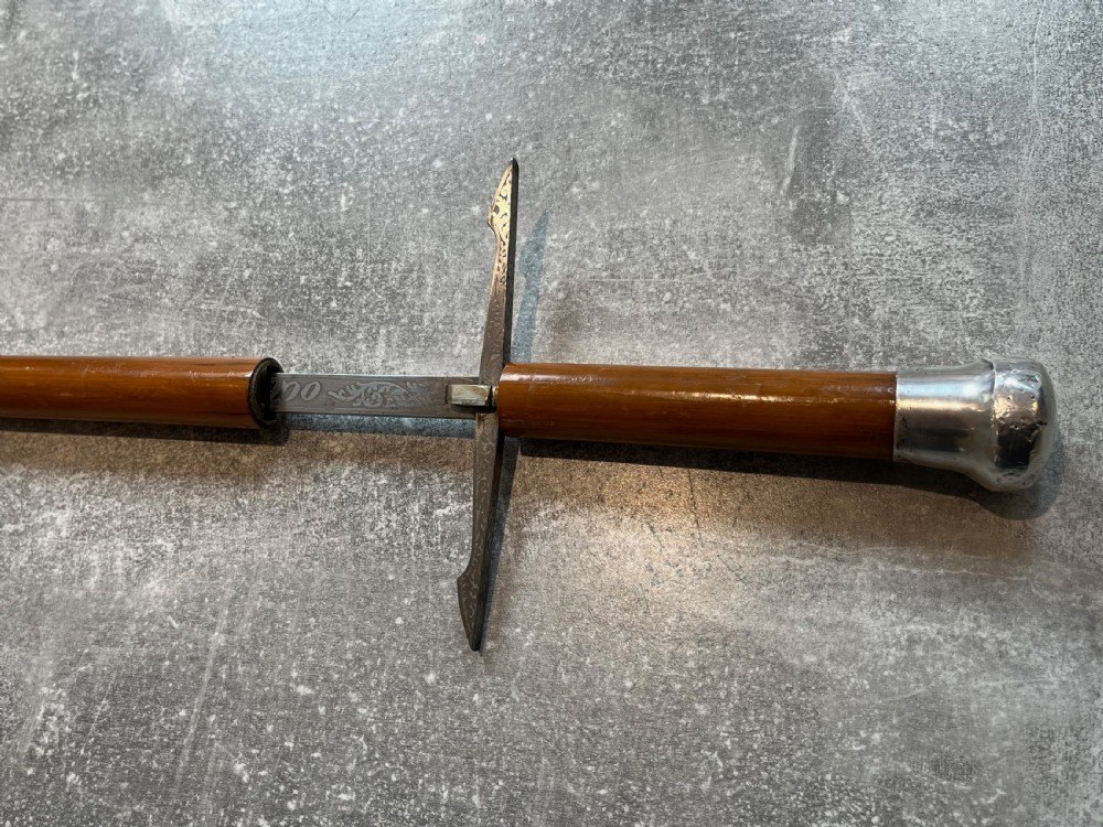 Silver Mounted Sword Stick with Toledo Blade  View V