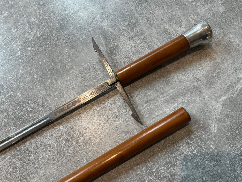 Silver Mounted Sword Stick with Toledo Blade  View VII