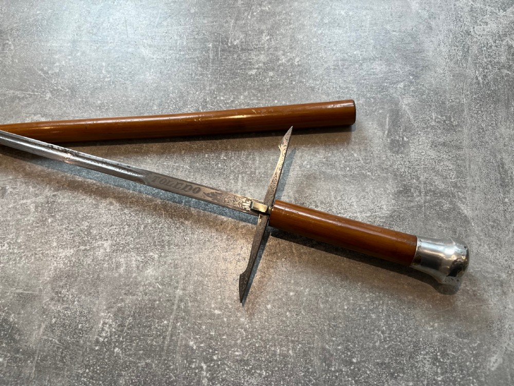 Silver Mounted Sword Stick with Toledo Blade  View XIII