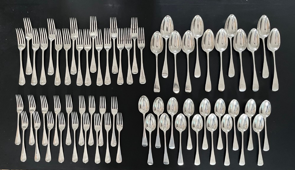 65 Piece Sterling Silver Canteen by George Adam, London 1867