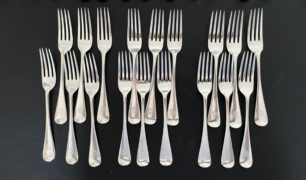 65 Piece Sterling Silver Canteen by George Adam, London 1867 View III