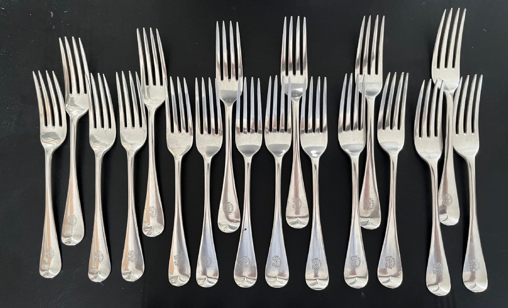 65 Piece Sterling Silver Canteen by George Adam, London 1867 View IV