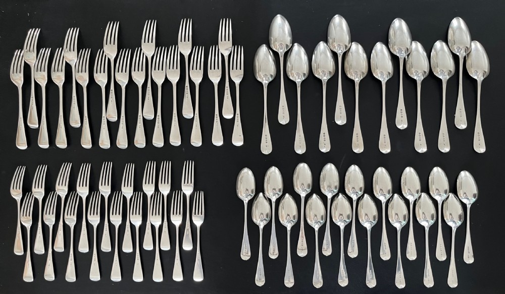 65 Piece Sterling Silver Canteen by George Adam, London 1867 View VI