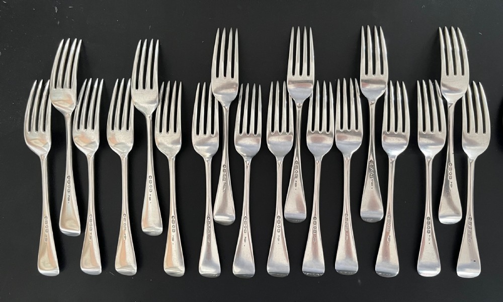 65 Piece Sterling Silver Canteen by George Adam, London 1867 View X