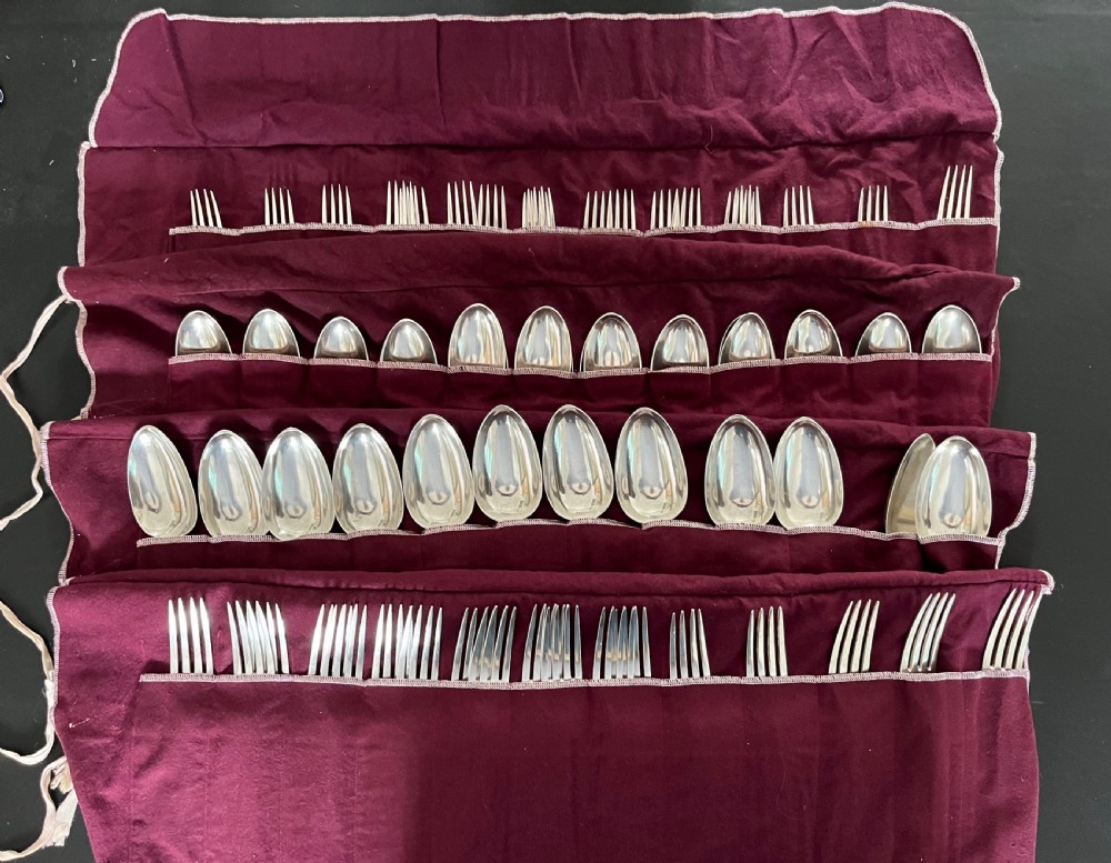 65 Piece Sterling Silver Canteen by George Adam, London 1867 View XIII