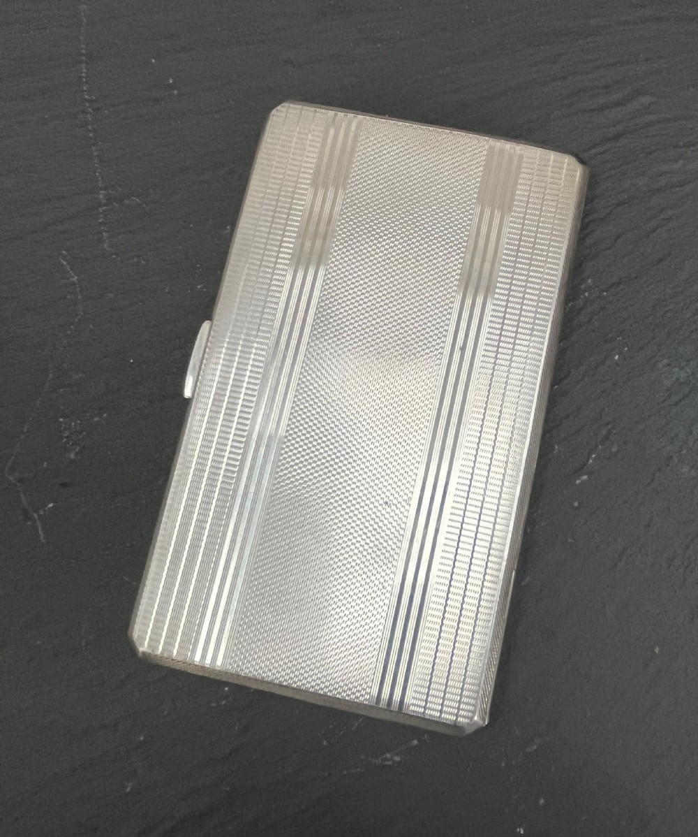 Silver Cigarette Case with Initials 
