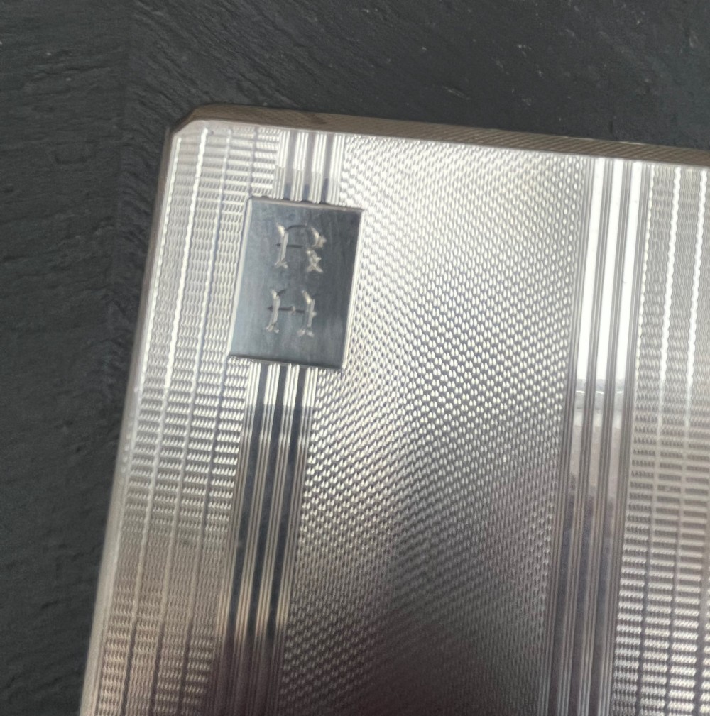 Silver Cigarette Case with Initials 