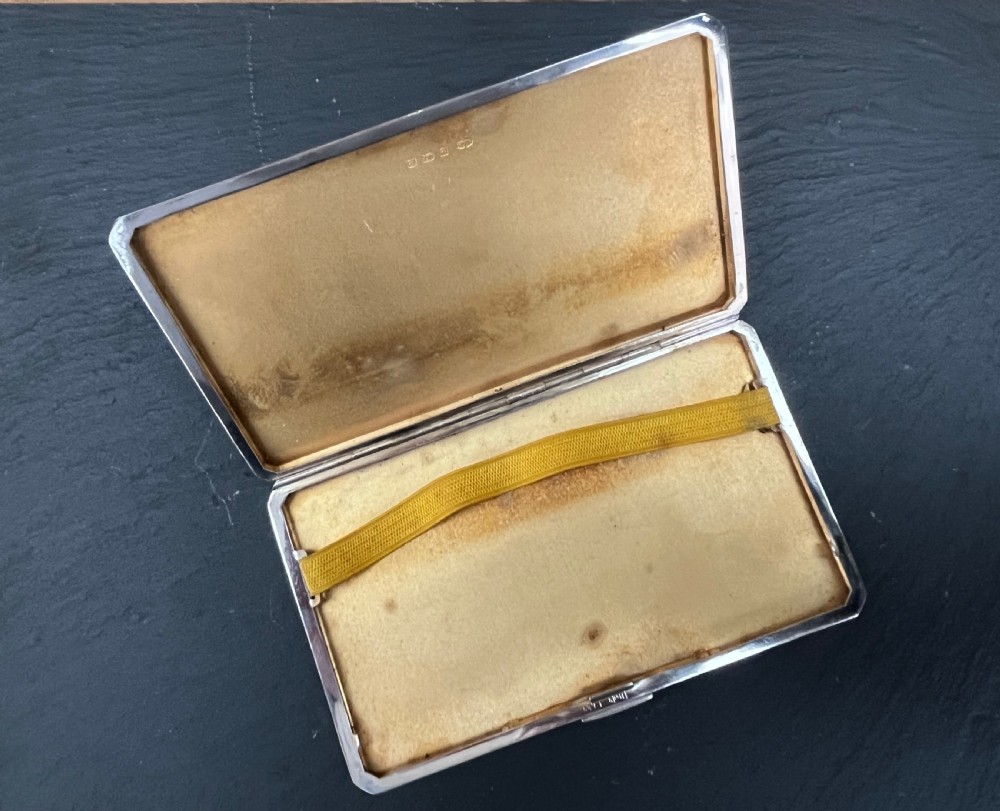 Silver Cigarette Case with Initials 