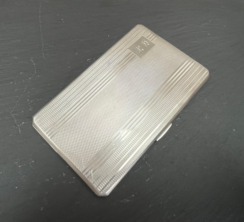 Silver Cigarette Case with Initials 