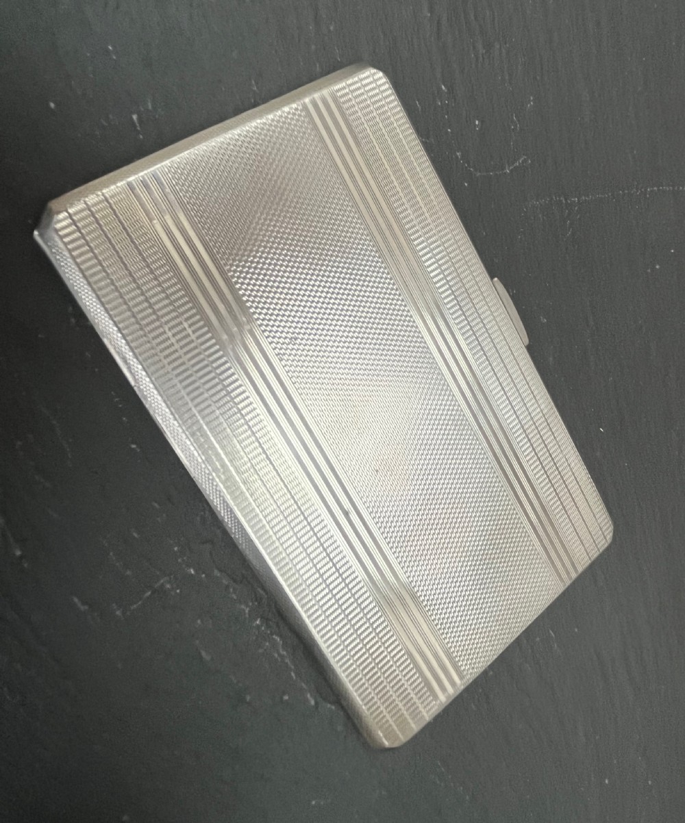 Silver Cigarette Case with Initials 