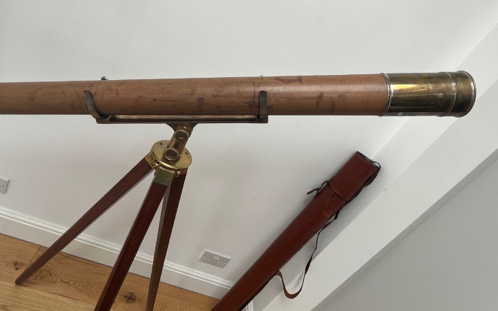 Large Single Draw Telescope with Stand and Case View IX