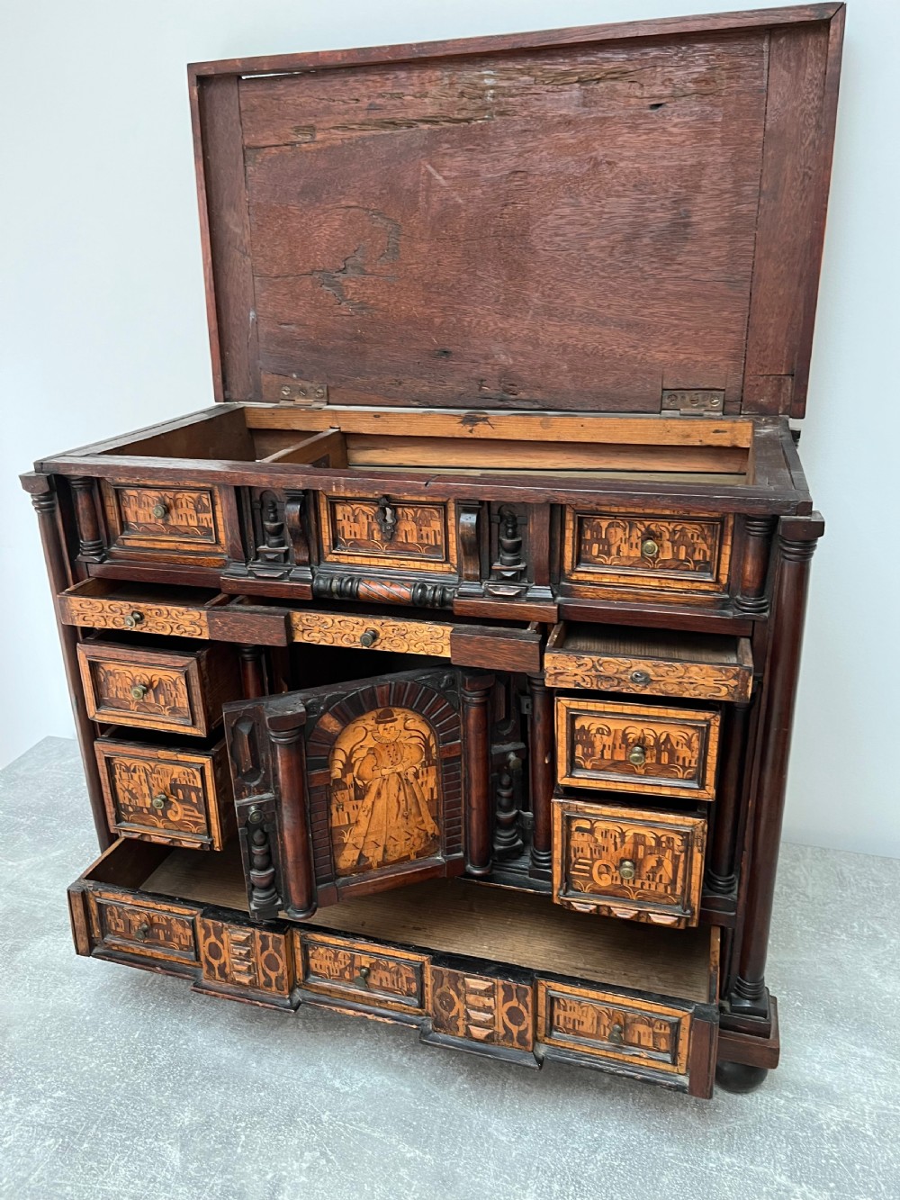 Inlaid Table Top Cabinet, Partly 16th Century View VI