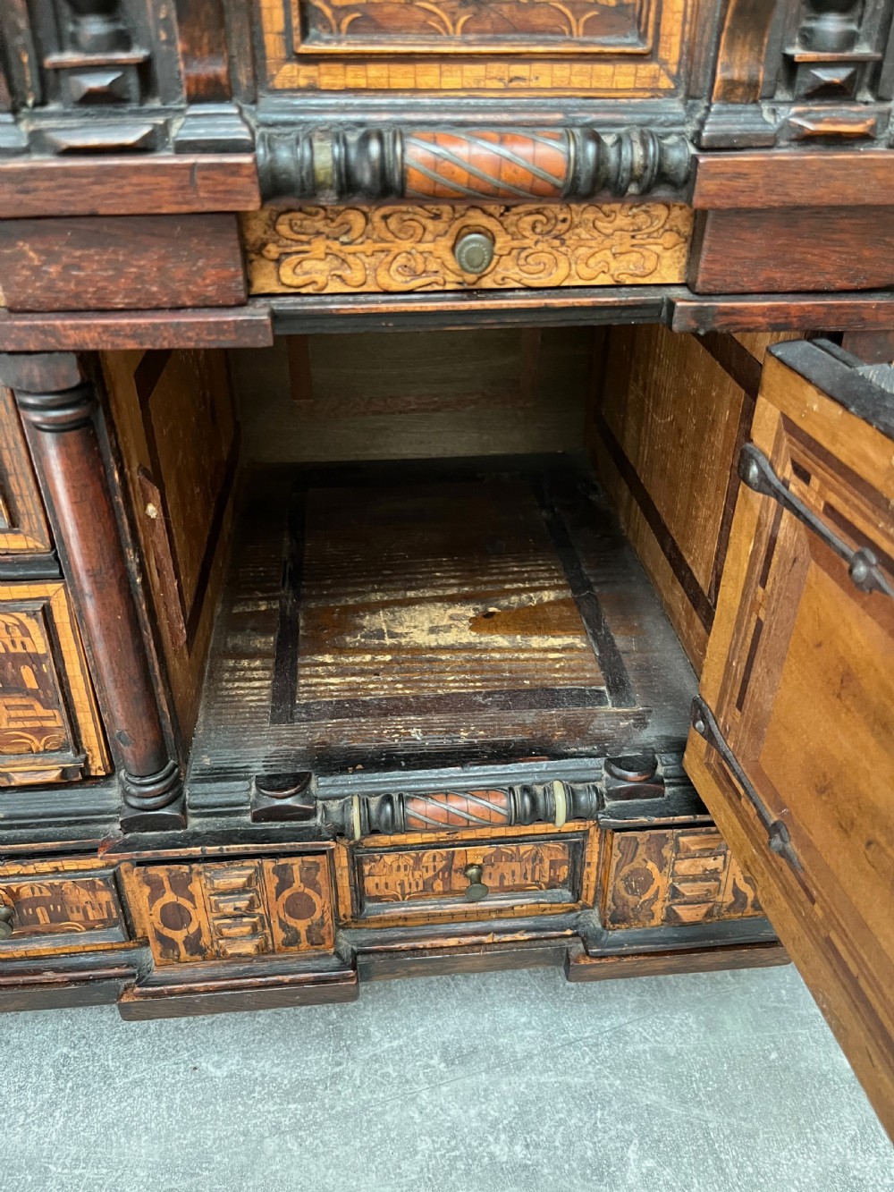 Inlaid Table Top Cabinet, Partly 16th Century View VIII
